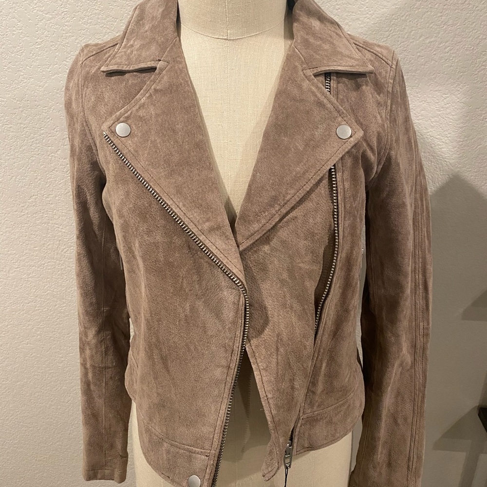 BLANK NYC - Suede Moto Jacket - MIDNIGHT TOKER - size M